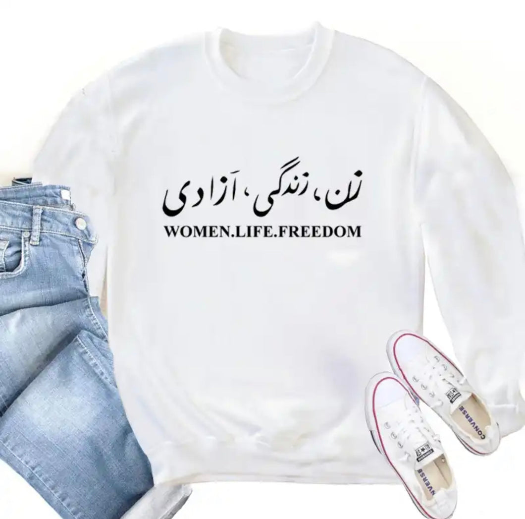 ZAN.ZENDEGI.AZADI. WOMENS SWEATSHIRT