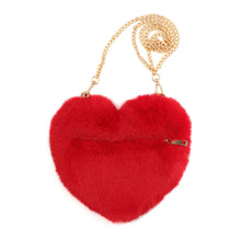 Load image into Gallery viewer, HEART SHAPED FUR SHOULDER BAG
