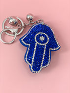 HAMSA BEDAZZLED KEYCHAIN