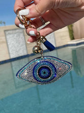 Load image into Gallery viewer, SWAROVSKI EVIL EYE KEYCHAIN
