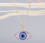 EVIL EYE 🧿 WHITE RESIN NECKLACE