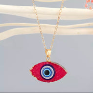 EVIL EYE 🧿 RED RESIN NECKLACE